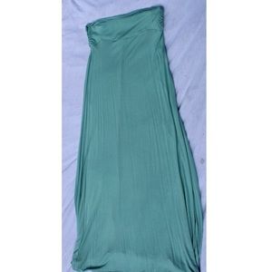Solid Teal Maxi Skirt